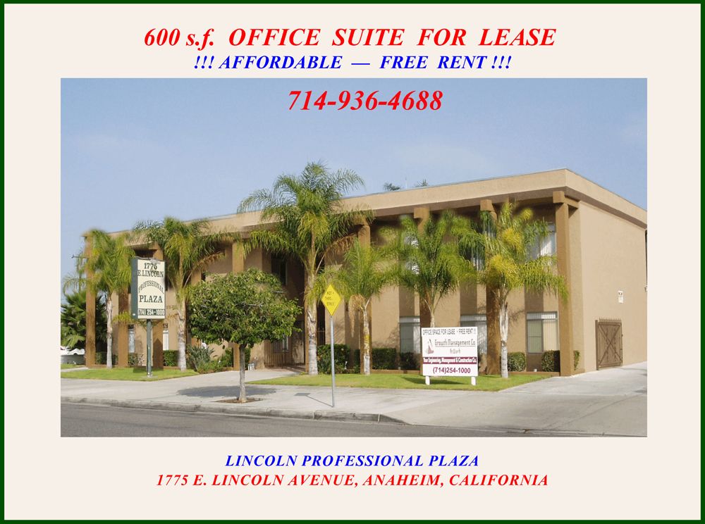 Lincoln Professional: 1775 E Lincoln Ave, Anaheim, CA 92805